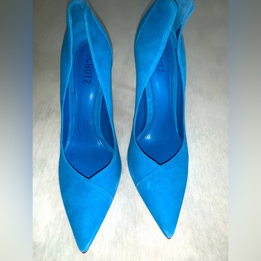 Schutz blue suede pump